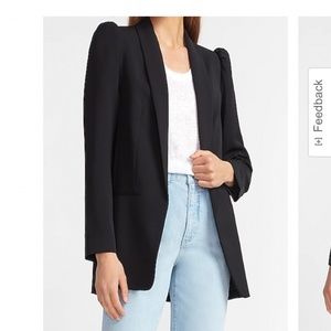 COPY - Express Black Long Puff Sleeve Boyfriend Blazer